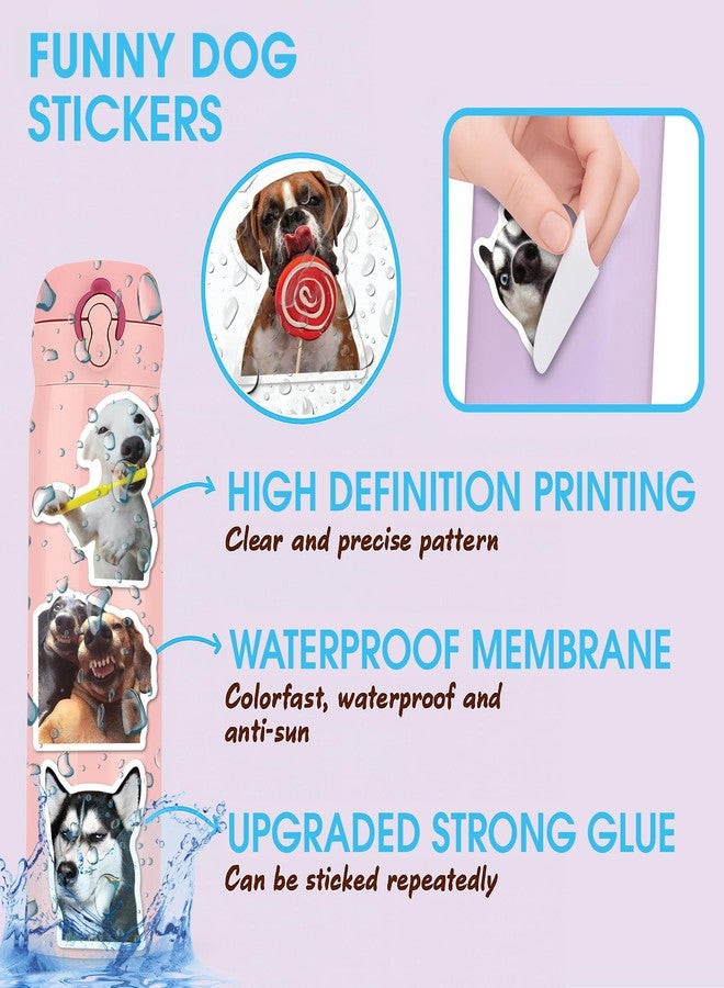 BEATRI Funny Dog Stickers 50Pcs Cute Dog Meme Stickers Waterproof Vinyl Decor & Party Favors for Laptop, Water Bottle, Skateboard & Travel Gear | Non-Repeating Decals, High-Definition Print - Image 3